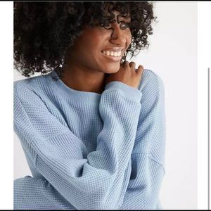Aerie waffle oversized sweatshirt